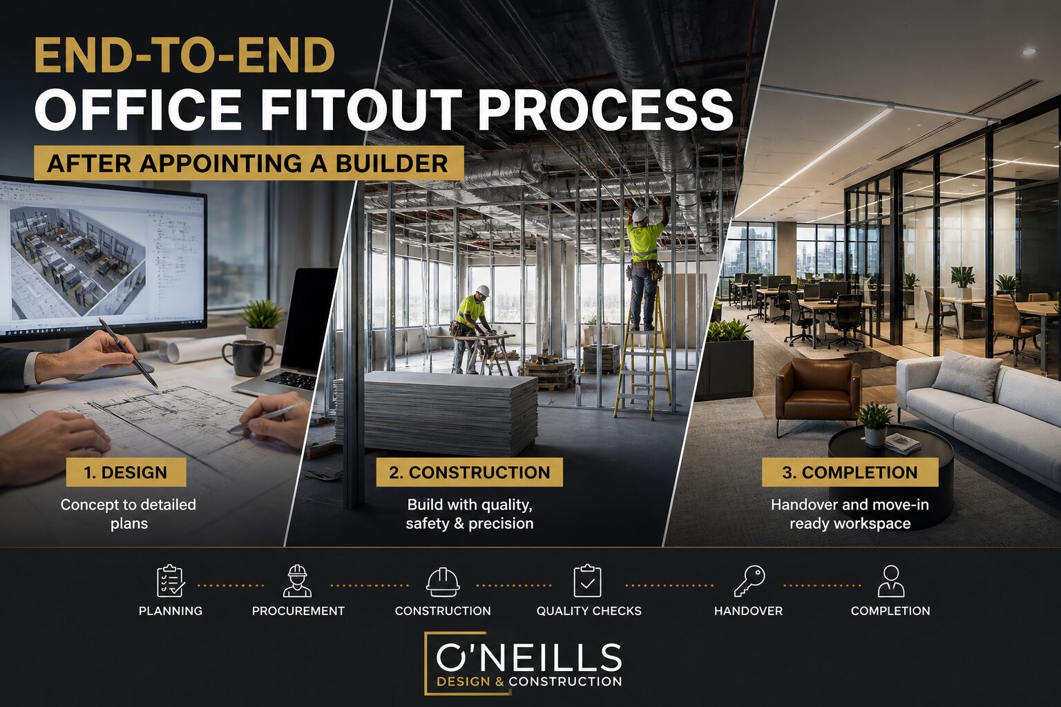 End-to-End Office Fitout Process After Appointing a Builder